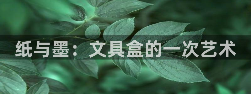 天顺娱乐痛70 48扣：纸与墨：文具盒的
