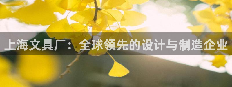 天顺娱乐AI：上海文具厂：全球领先的设计